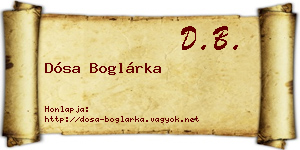 Dósa Boglárka névjegykártya